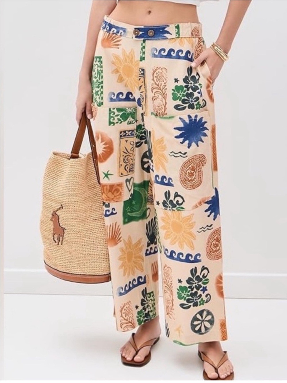 🐚Free People Seaside Pants, large, NWT